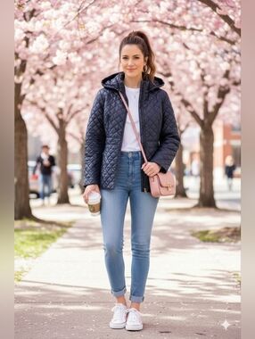 Kate Spade Quilted Hooded Jacket - Black